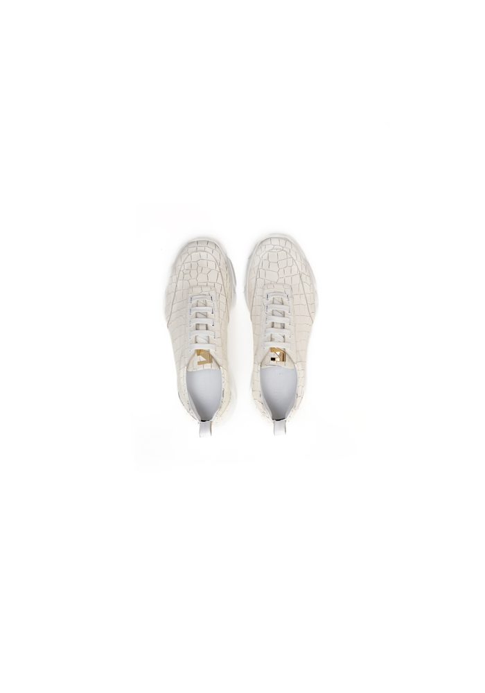 Low Croco Sneakers White