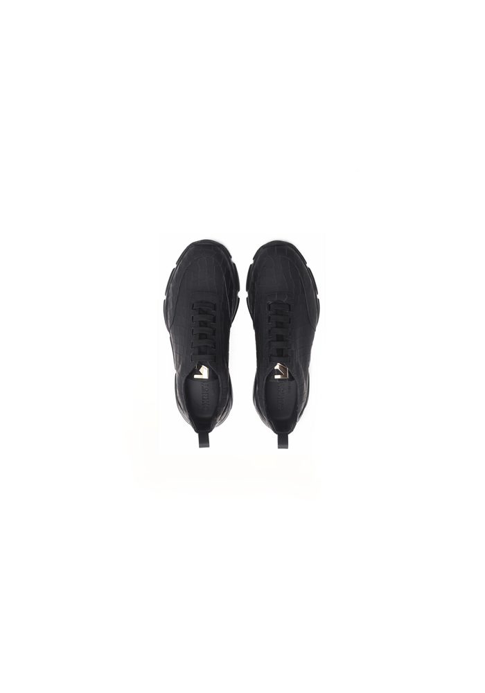 Low Croco Sneakers Black