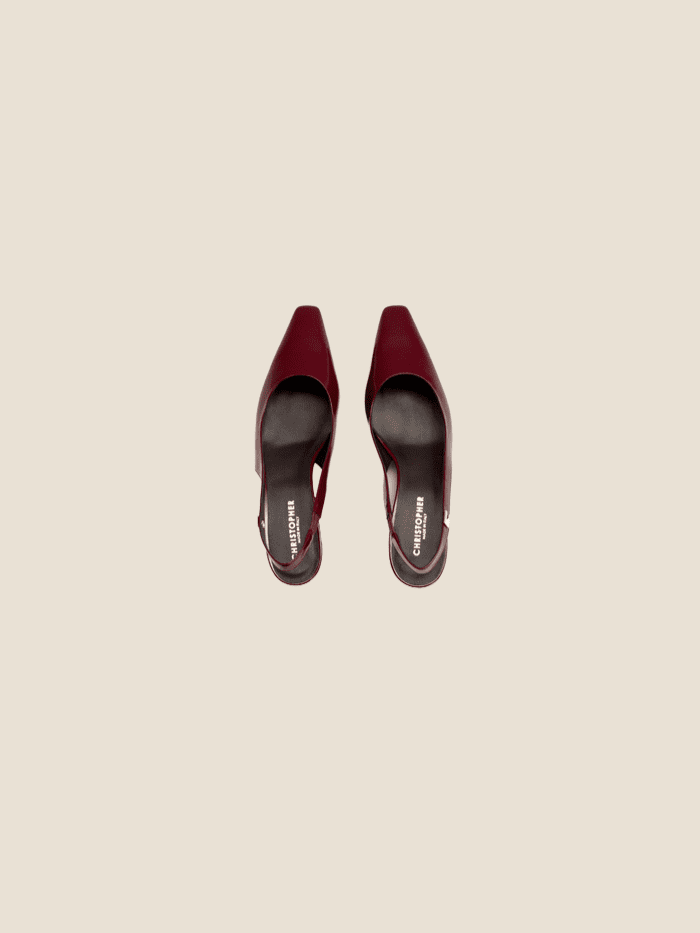 Slingback Heels Crimson